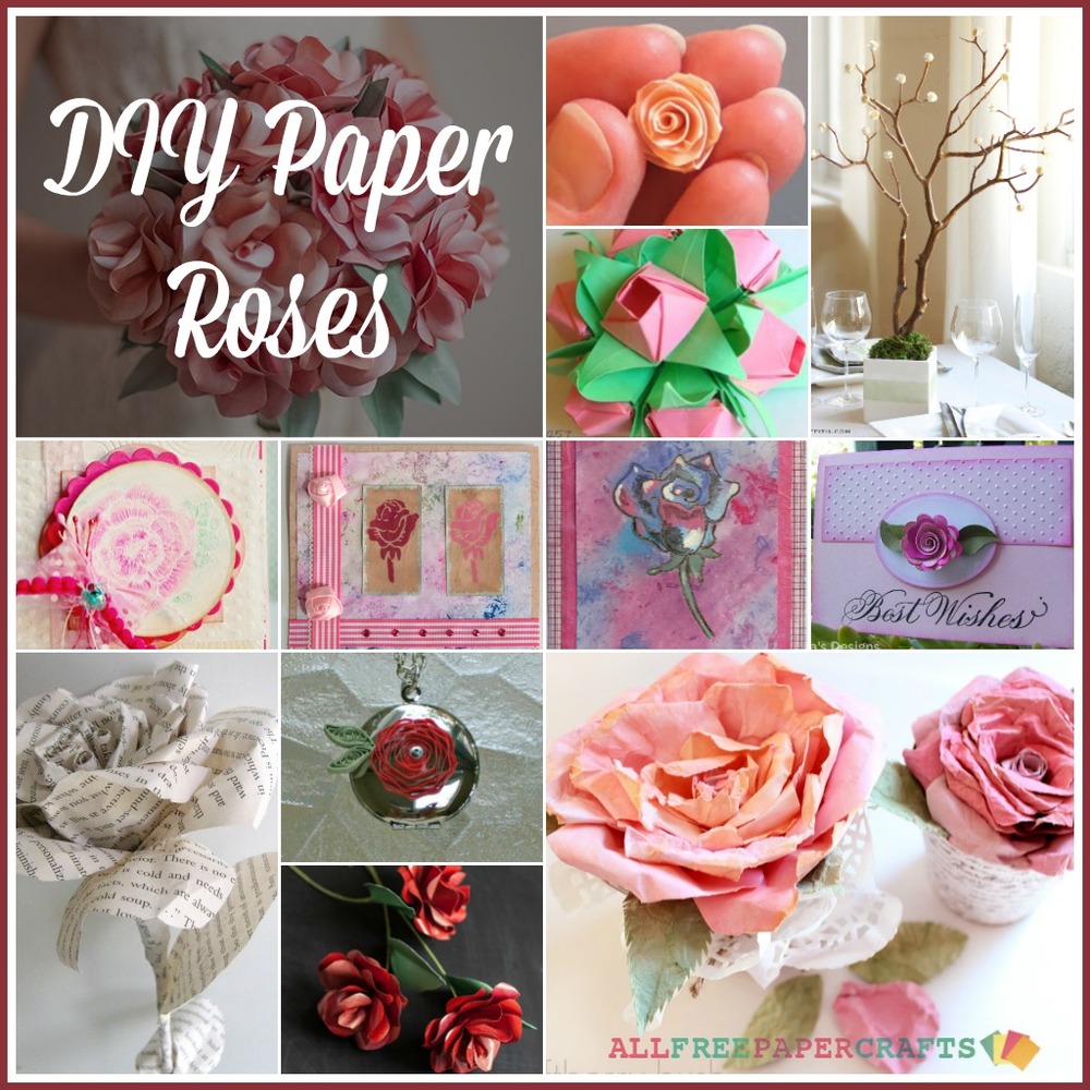 How To Make A Paper Rose 30 Diy Paper Roses Allfreepapercrafts Com