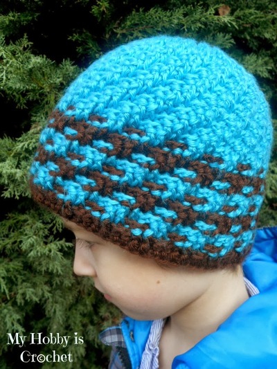 Swirling Ribs Crochet Hat