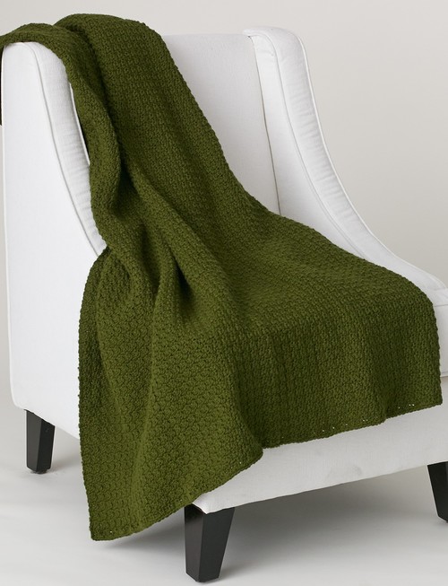 Evergreen Crochet Throw