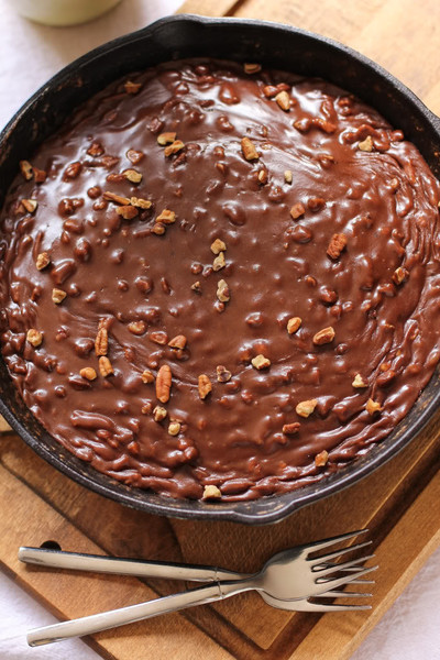 Heavenly Chocolate Skillet Cake