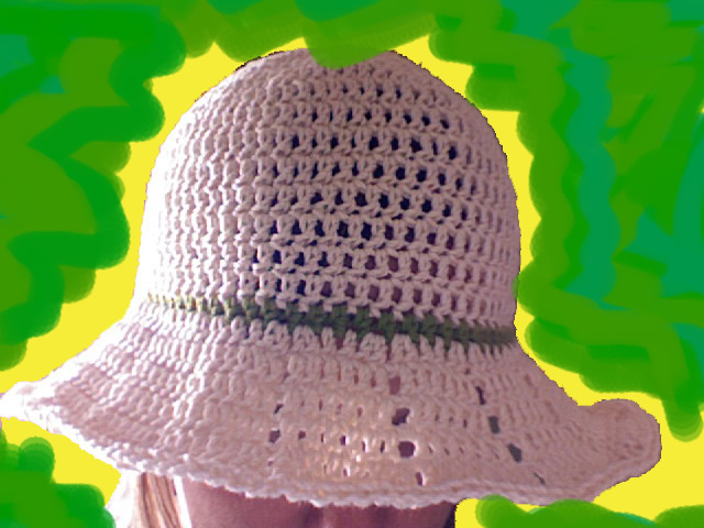 Crocheted Summer Hat with Brim