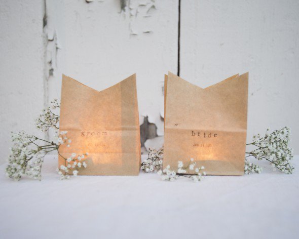 Lovely Luminaria Wedding Place Cards