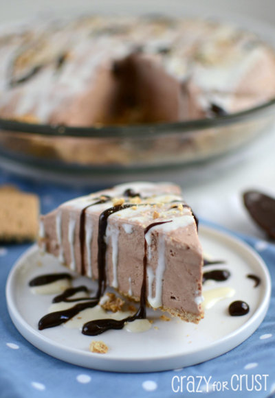 Skinny Frozen S'mores Pie