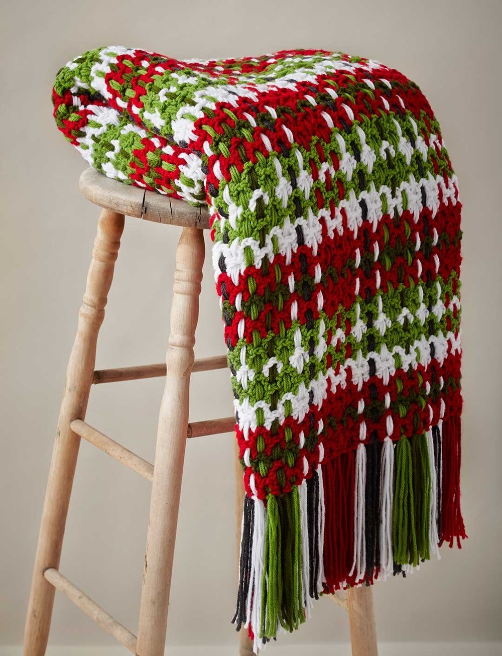 Contemporary Plaid Crochet Afghan Pattern