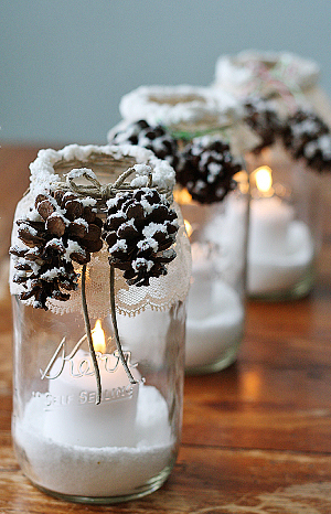 Wintry Pine Cone Mason Jars Wintry Pine Cone Mason Jars