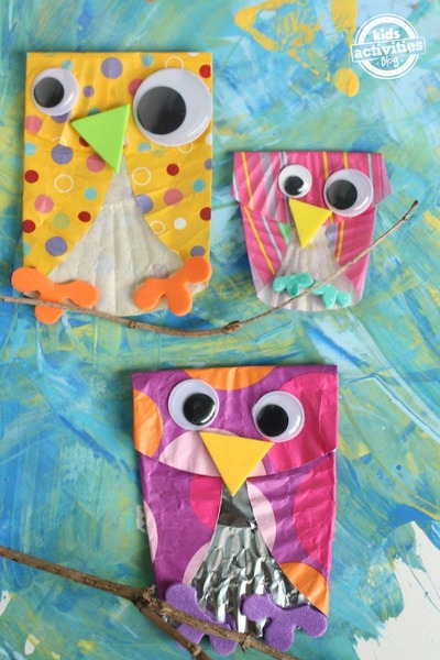 Easy Cupcake Liner Owls Easy Cupcake Liner Owls
