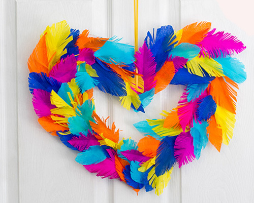 Bold and Beautiful Feather Heart Wreath Bold and Beautiful Feather Heart Wreath