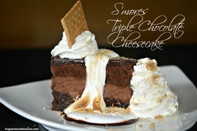 Homemade Cheesecake Factory S'mores Triple Chocolate Cheesecake