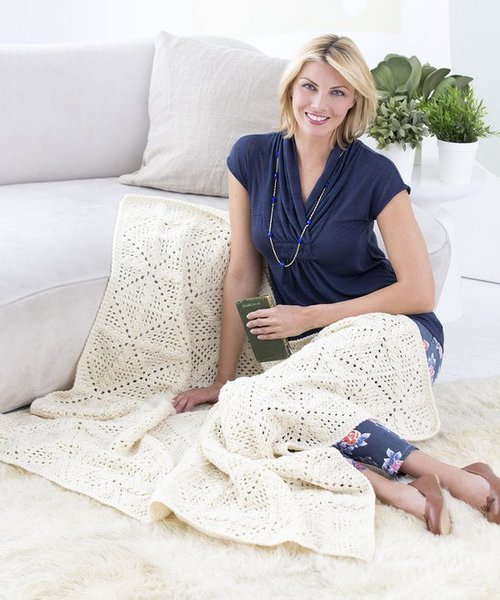 Understated Cable Stitch Crochet Afghan