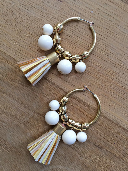 Designer Tassel and Bead Hoops Designer Tassel and Bead Hoops