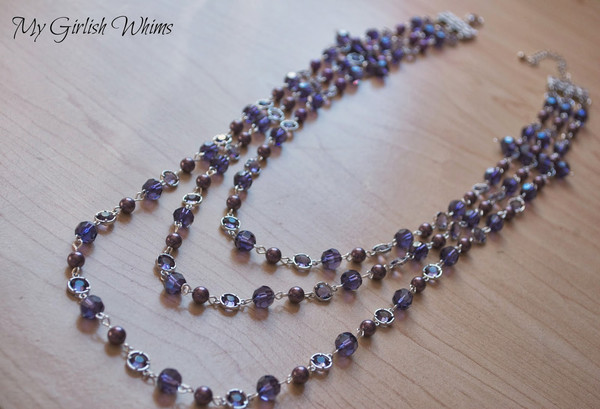 Purple Three-Strand Necklace Purple Three-Strand Necklace