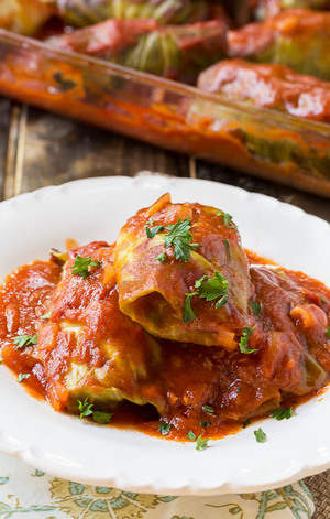 cabbage stuffed rolls recipe smothered beef meals tomato southern sauce recipes frugal rice ground bacon spicy wrapped sweet favesouthernrecipes cook