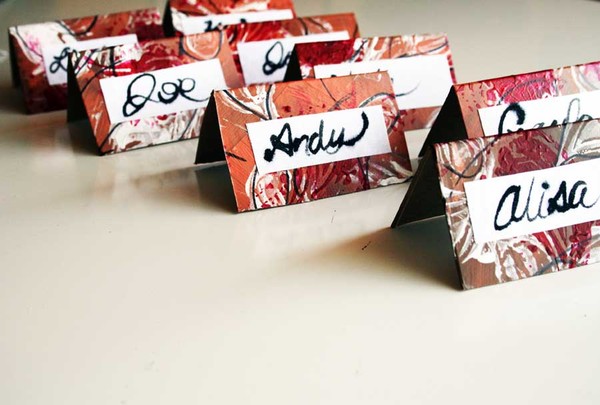 Recycled Thanksgiving Place Cards