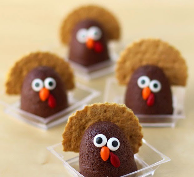 Tiny Chocolate Cheesecake Turkeys
