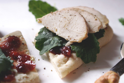 Copycat Panera Turkey-Cranberry Flatbread Sandwich