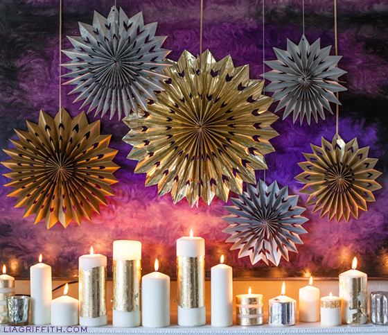 Paper Foil Medallions for New Year's Eve