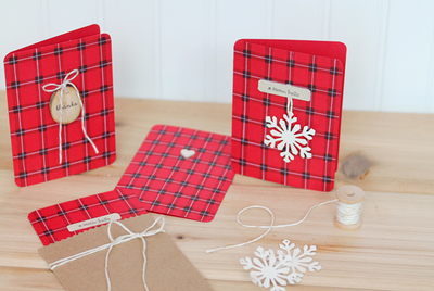Wintry Rustic Plaid Stationery