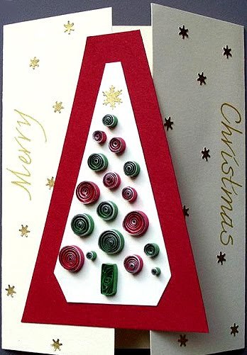Pretty Paper Christmas Tree Cards