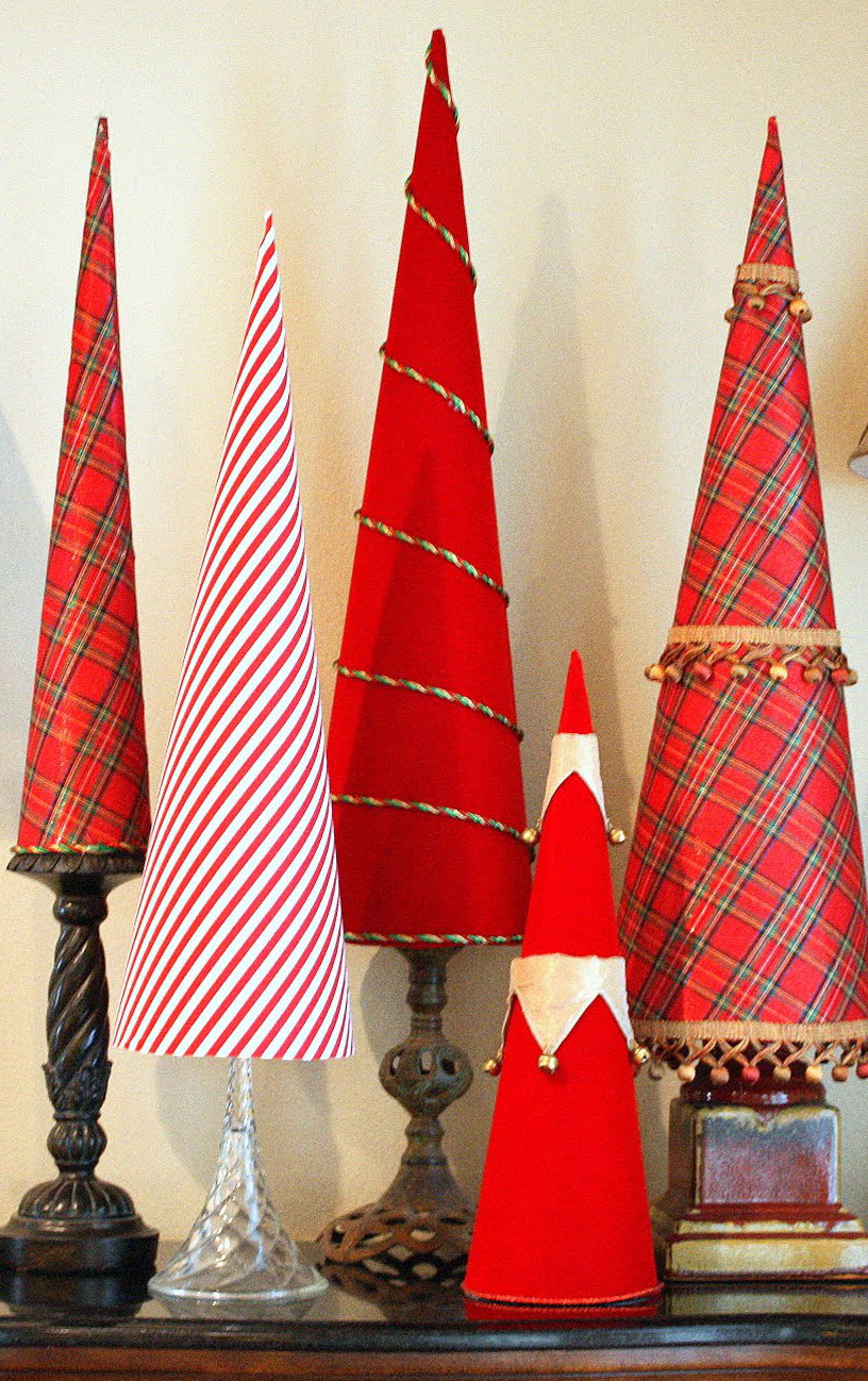 Elegant Christmas Tree Cones | AllFreeHolidayCrafts.com