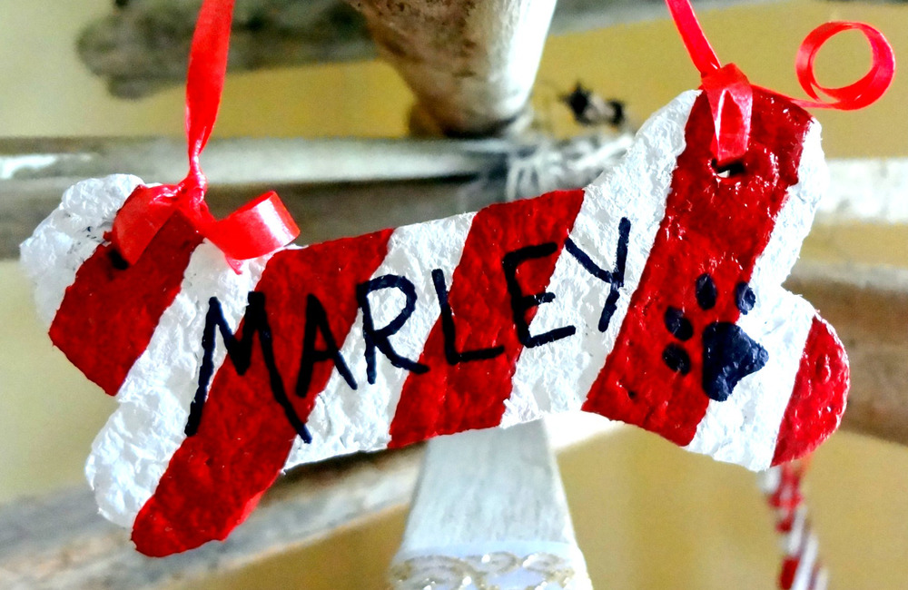 Dog Bone Christmas Ornament Allfreeholidaycrafts Dog Bone Christmas Ornament