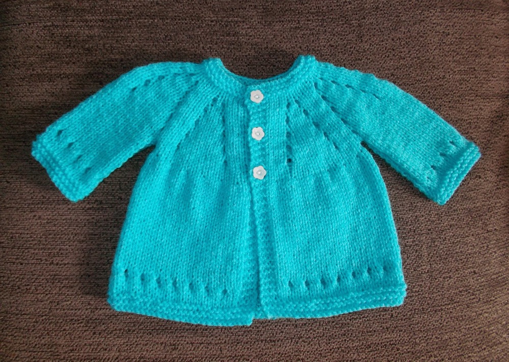 Sophisticated Baby Cardigan | AllFreeKnitting.com