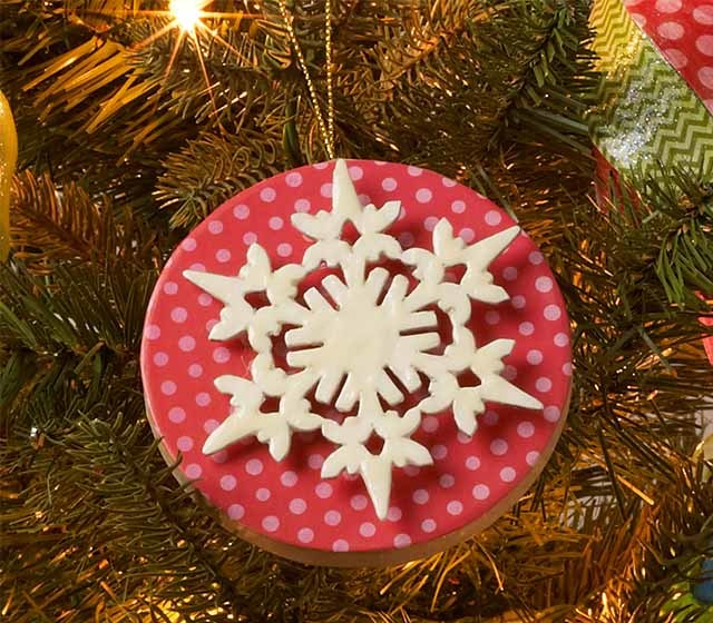 Perfectly Cute Paper Mache Snowflake Ornament Perfectly Cute Paper Mache Snowflake Ornament
