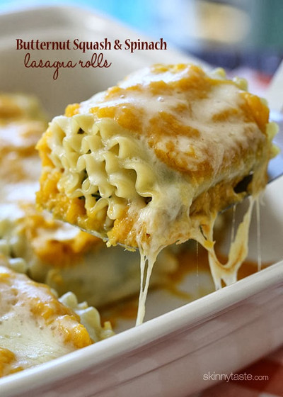 Squash and Spinach Lasagna Rolls Squash and Spinach Lasagna Rolls