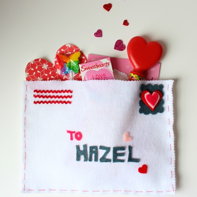 Crazy Cute Hand Sewn Valentine Envelope