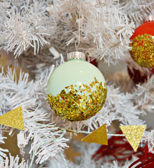 Dipped in Glitter Ornaments
