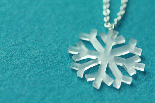 Shrinky Dink Snowflake Necklace Allfreeholidaycrafts Com