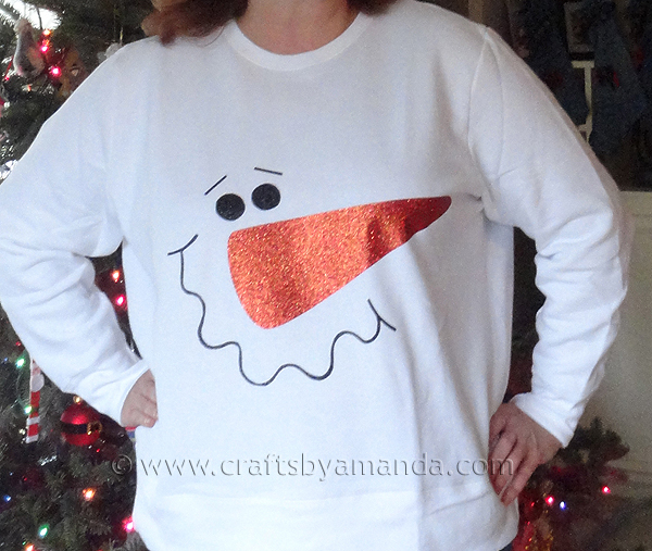Glitter Snowman Sweater