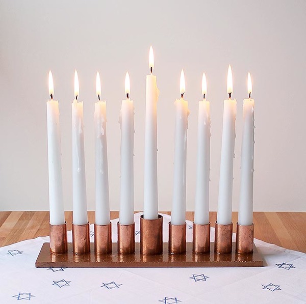 Handmade Copper Menorah Handmade Copper Menorah