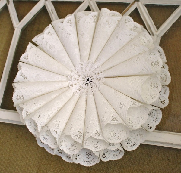 Elegant Doily Wreath
