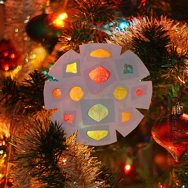 Stained Glass Paper Snowflakes Stained Glass Paper Snowflake