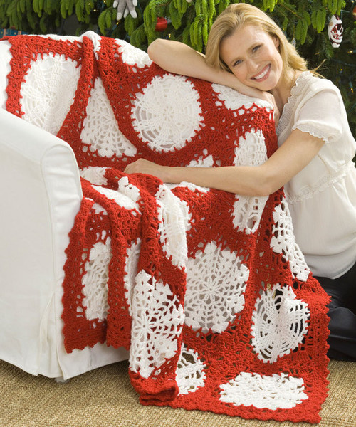 Scandinavian Snowflake Crochet Blanket