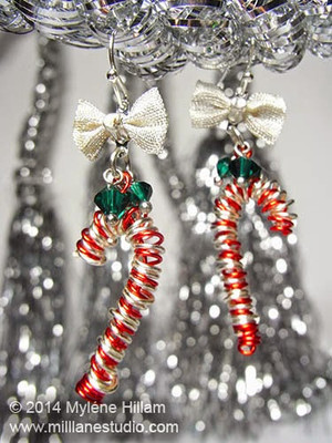 Whimsical Candy Cane Earrings