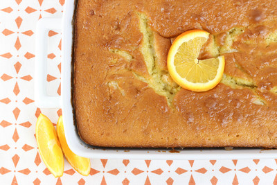 Orange Creamsicle Earthquake Cake