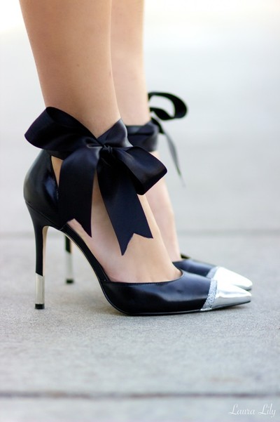 DIY Wedding Heels with Bow Accents