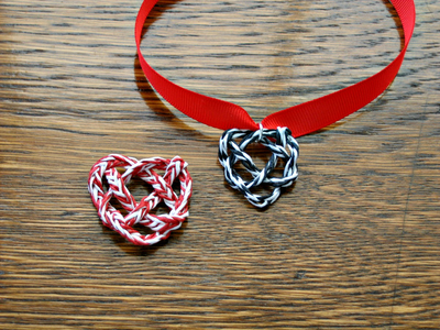 Paper Yarn Heart Necklace