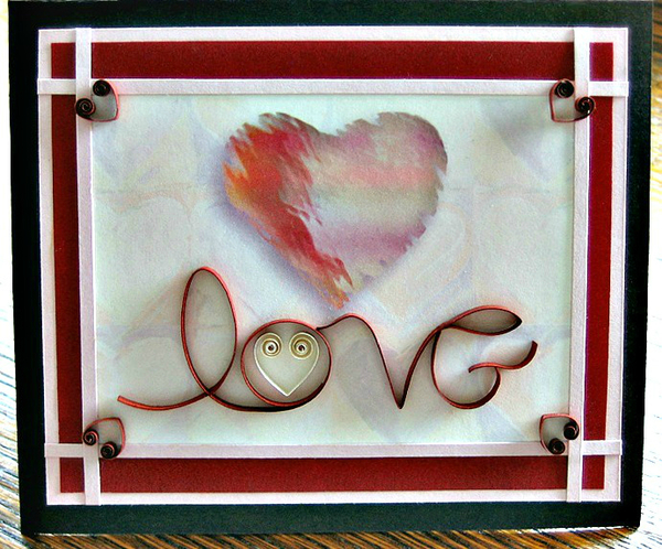 Quilled Cursive Letter Valentine