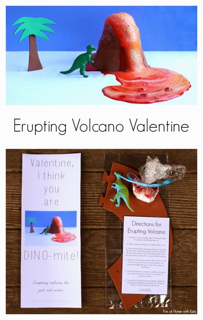 Erupting Volcano Dinosaur Valentine Erupting Volcano Dinosaur Valentine