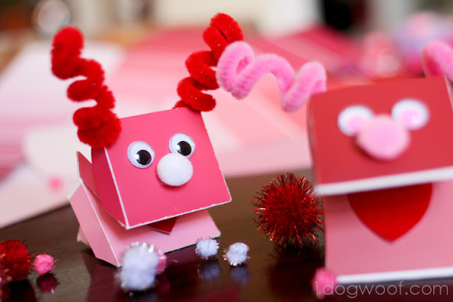 Valentine Paint Chip Monster Puppet