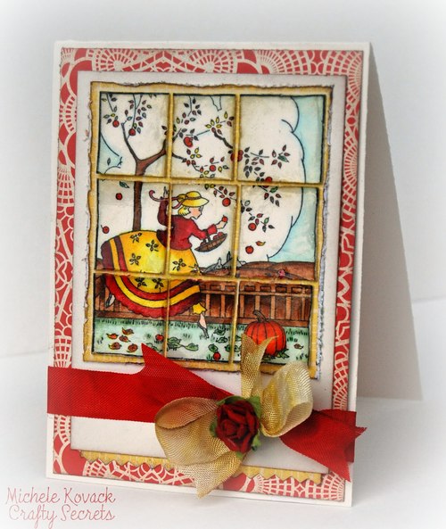 Through the Window Handmade Card