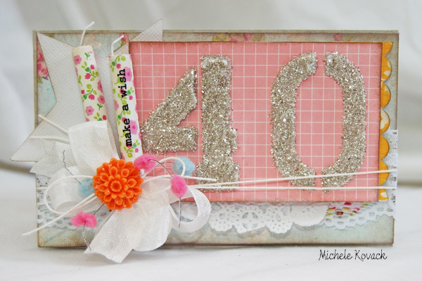 Glass Glitter Birthday Card