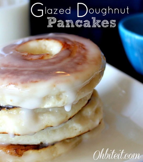 Glazed Doughnut Pancakes Glazed Doughnut Pancakes
