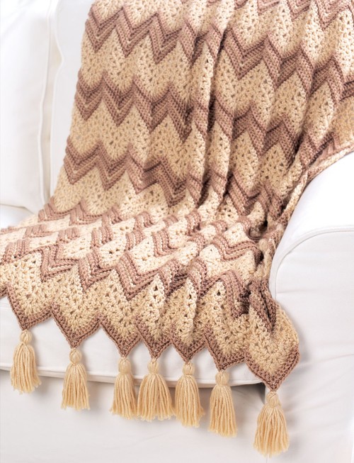 Neutral Ripple Afghan