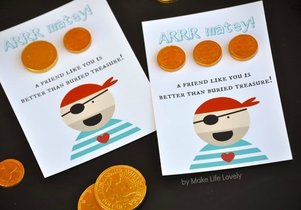 Arrr Matey Printable Pirate Valentines