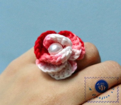 Wild Rose Stitched Ring