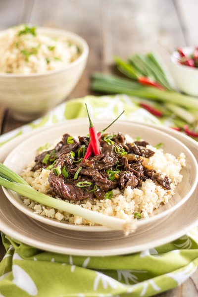 Mongolian Beef Over Cauliflower Rice Mongolian Beef Over Cauliflower Rice