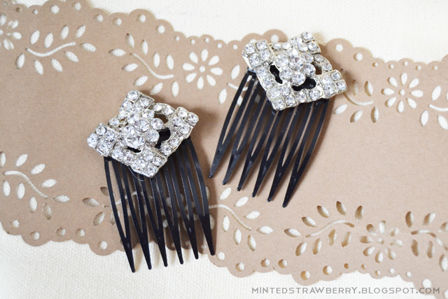 Glamorous Rhinestone Hair Combs Glamorous Rhinestone Hair Combs